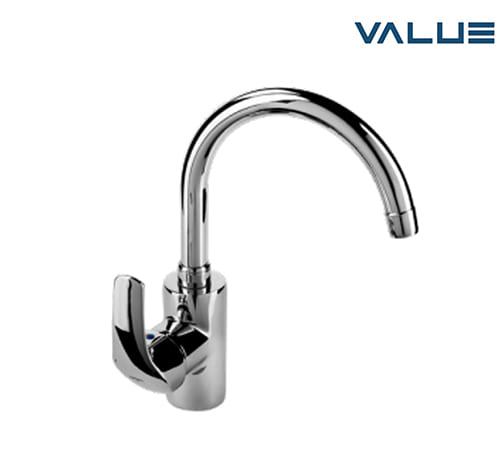 Napoli Basin Mixer With Swivel Spout - Chrome - Value - VB8013