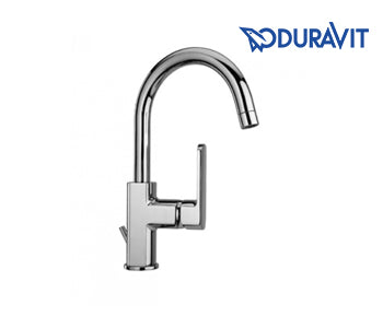 Single Lever Basin Mixer With Swivel Spout 20cm Viva - Chrome - Duravit - VI1090001E10