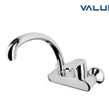 Padova Wall Mount Kitchen Mixer With Circular Swivel Spout - Chrome - Value - VK4037