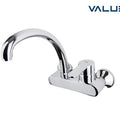 Lazio Wall Mount Kitchen Mixer With Circular Swivel Spout - Chrome - Value - VK6037