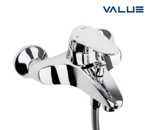 Novara Bath & Shower Single Lever Mixer - Chrome - Value - VT1021