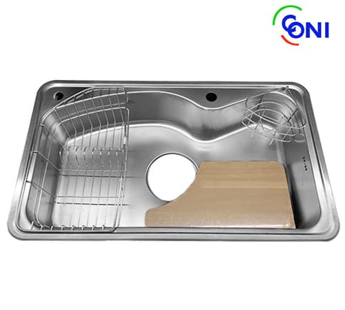 Wave Coni - Stainless Steel Kitchen Sink 51.5×86 cm - WAVE
