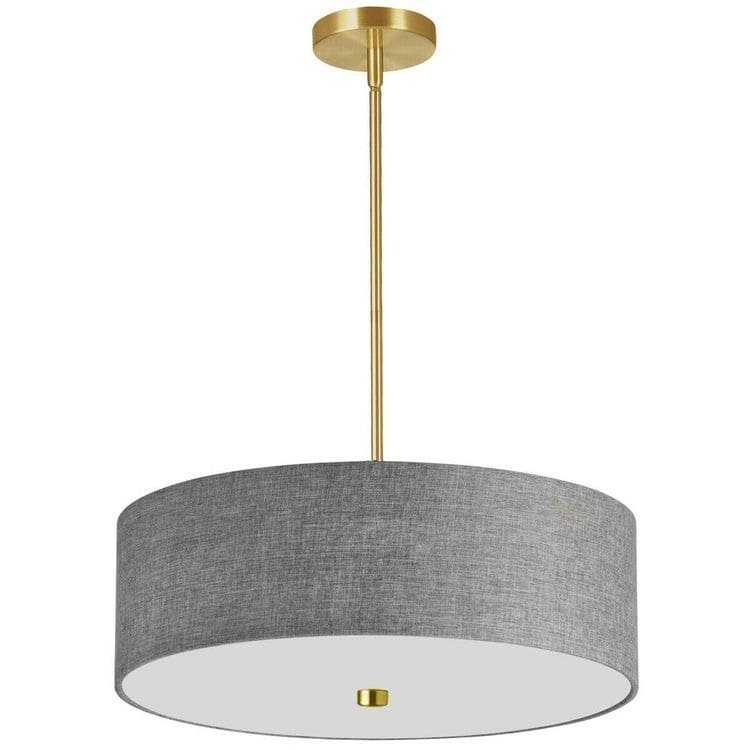 مصباح سقف واي لايت - معدن مدعوم بالقماش - رمادي و ذهبي - 50*50*65 سم - YL704