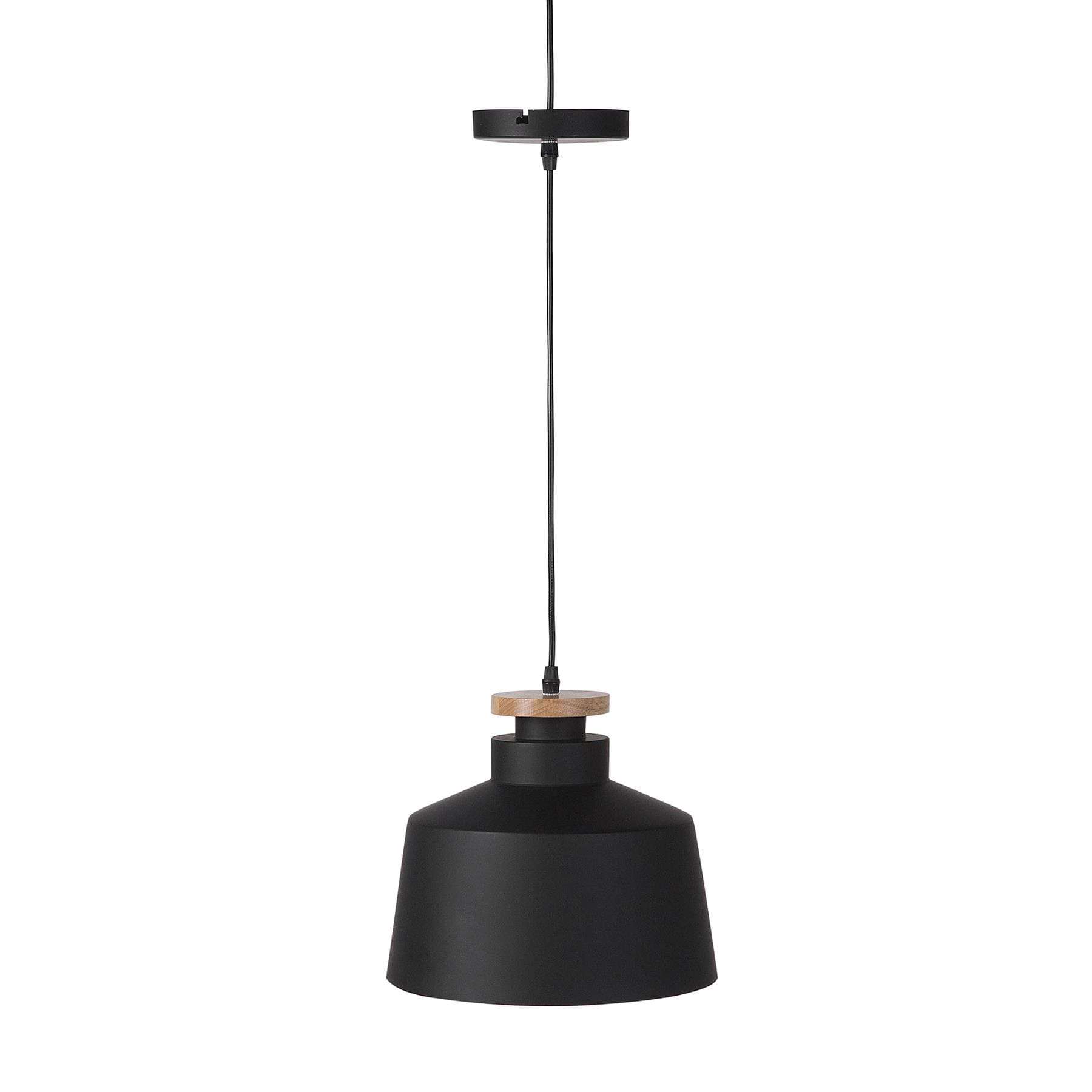 مصباح سقف واي لايت - معدن و خشب - أسود - 20*20*65 سم - YL710