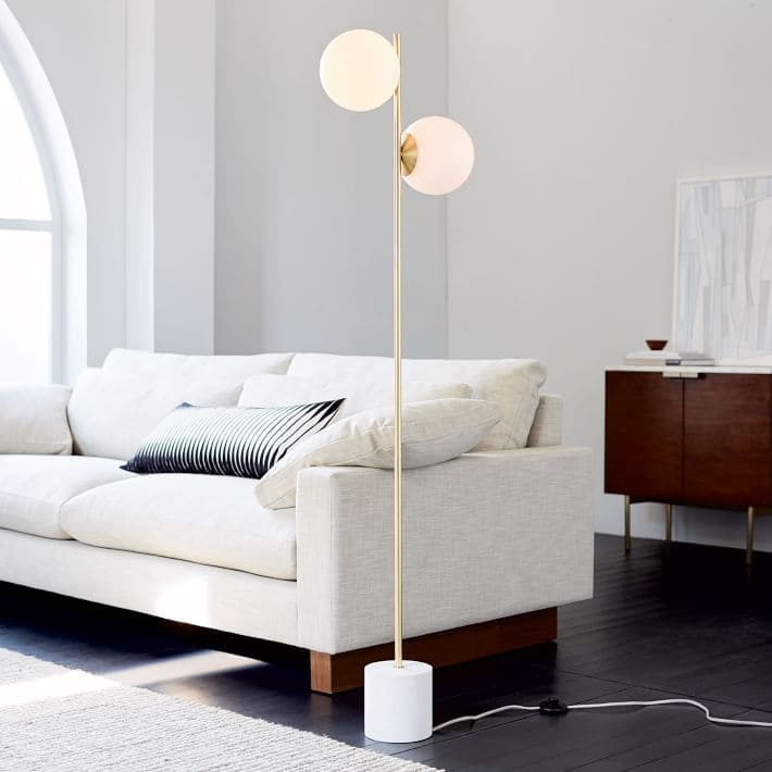Y-Lights Floor Lamp - Gold & White - Marble & Steel & Glass - 30**170 cm - YL750