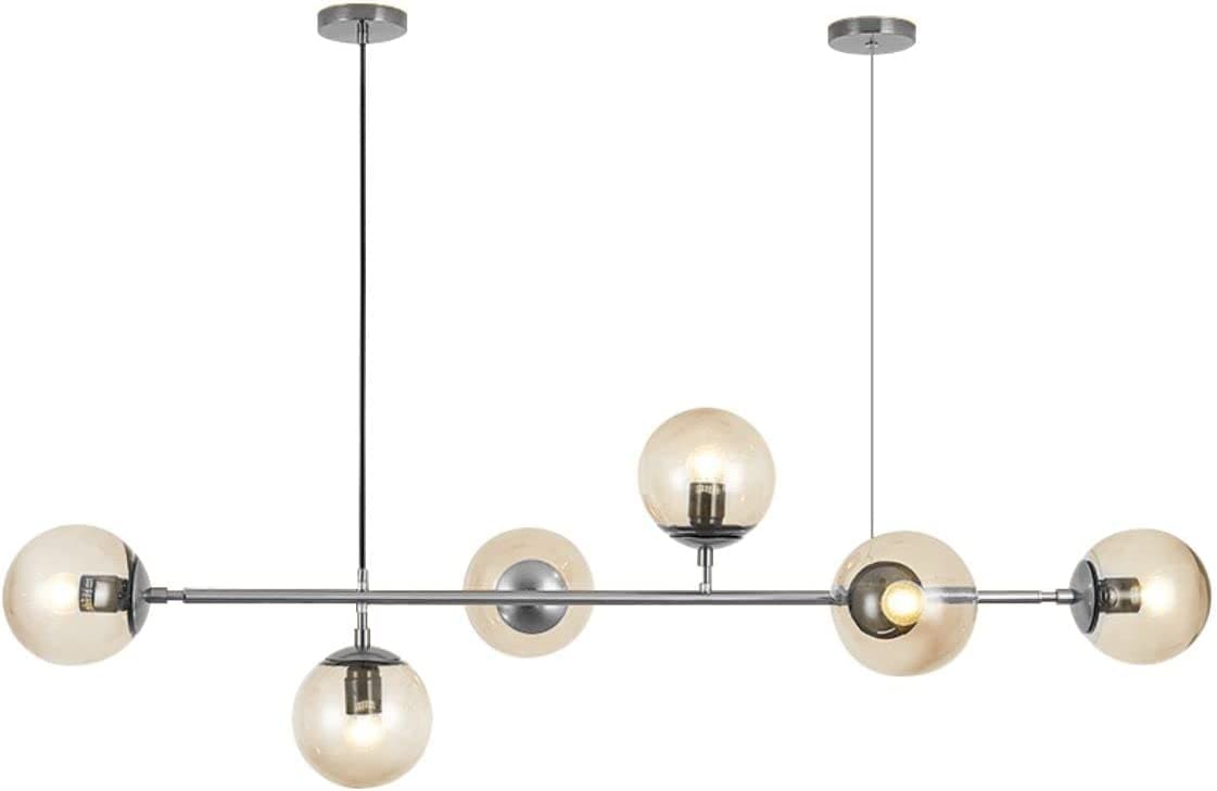 مصباح سقف واي لايت - معدن و زجاج - فضي - 120**150 سم - YL751