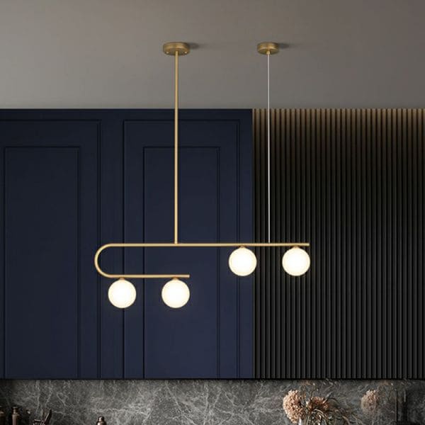 Y-Lights Ceiling Lamp - Gold & White - Steel & Glass - 90**40 cm - YL755