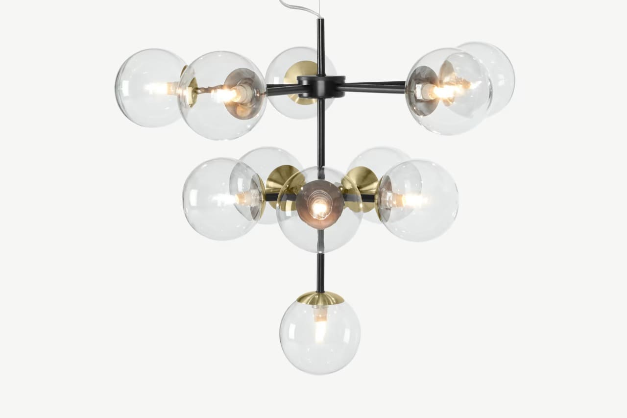 Y-Lights Ceiling Lamp - Multicolor - Steel & Glass - 61**52 cm - YL785