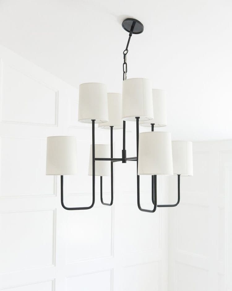 Y-Lights Ceiling Lamp - Black & White - Steel & Fabrics - 45**80 cm - YL787