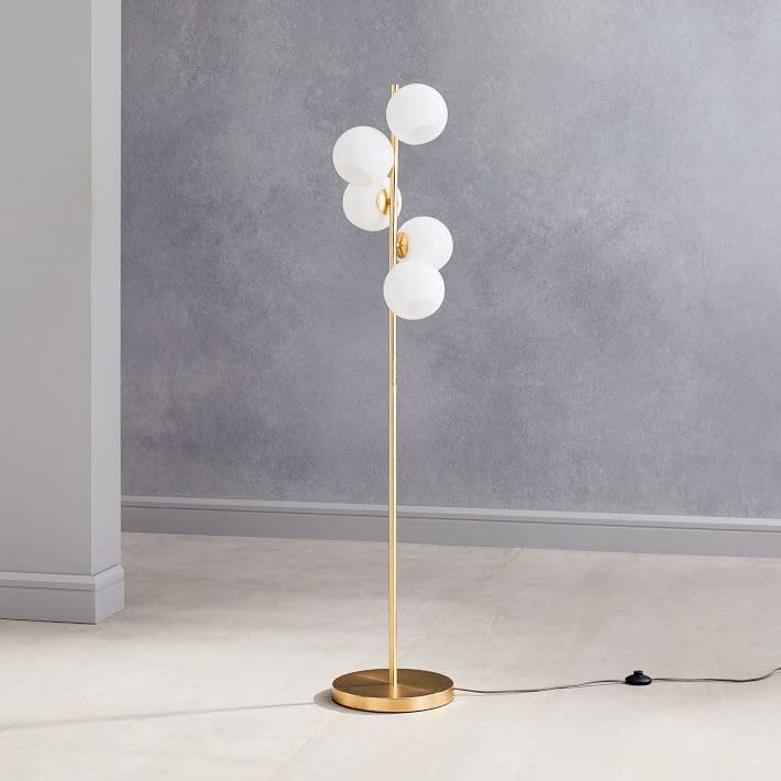 Y-Lights Floor Lamp - Gold & White - Steel & Glass - 33*33*155 cm - YLE727