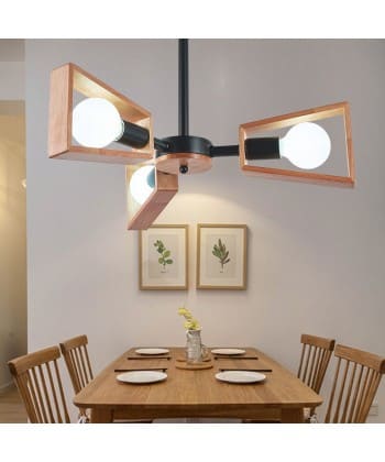 Y-Lights Ceiling Lamp - Black & Beige - Steel & Wood - 65*35 cm - YLK0024