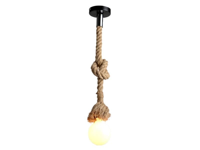 Y-Lights Ceiling Lamp - Beige & Black - Steel & Jute - 10*50 cm - YLK0108