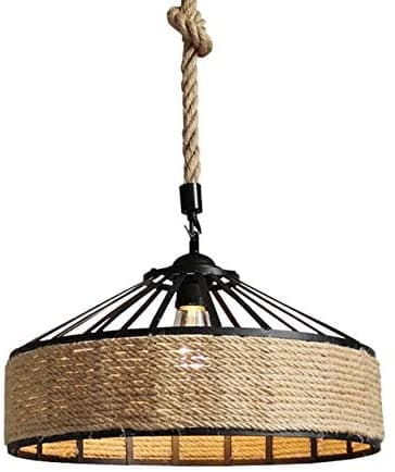 Y-Lights Ceiling Lamp - Beige & Black - Steel & Jute - 40*67 cm - YLK0111