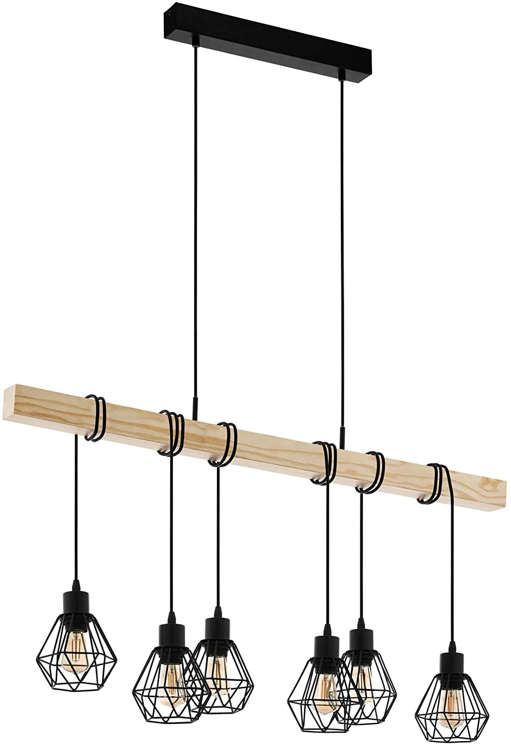 Y-Lights Ceiling Lamp - Beige & Black - Steel & Wood - 100*120 cm - YLK0120