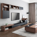 Black & Brown Set Consists Of TV Unit is made of high-quality MDF wood and Unit include shutter and upper part include 2 shutters and unit include shutter - 300*40*40 - Pecky - Set10