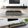 Black & Brown Set Consists Of TV Unit is made of high-quality MDF wood With 3 Drawers 240*40*40cm And Coffee Table - Pecky - Set2