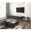 مجموعة تحتوى على وحدة تلفزيون مصنوعة من خشب mdf عالي الجوده مكونه من 3 درج - أسود وبني - 240*40*40 سم وترابيزة قهوة- بيكي Set31