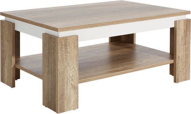 White & Brown Mdf Table - 40*90*60 Cm - Pecky - Ta25