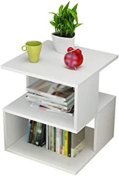 White Mdf Table - 60*40*40 Cm - Pecky - Ta26