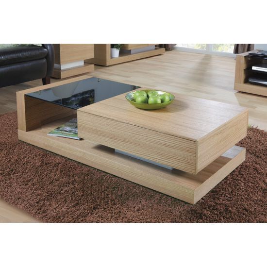 Brown Mdf Table Includes A Drawer & Hazel Brown Fame Glass - 40*100*50 Cm - Pecky - Ta30