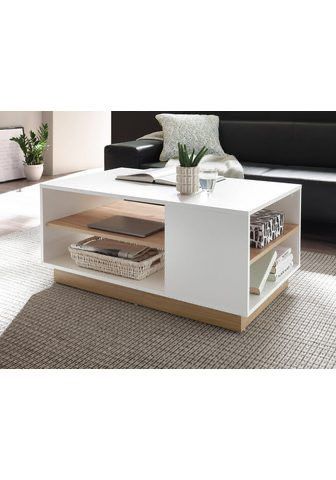 White & Brown Mdf Table - 45*80*50 Cm - Pecky - Ta34