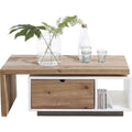 White & Brown Mdf Table Includes A Drawer - 100*50 Cm - Pecky - Ta51