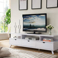 وحدة تلفزيون ام دي اف أبيض مكونه من 3 ادراج - 150*40*30 سم - بيكي - TV16